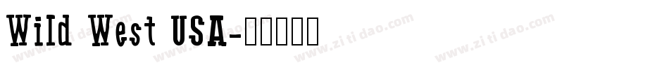 Wild West USA字体转换